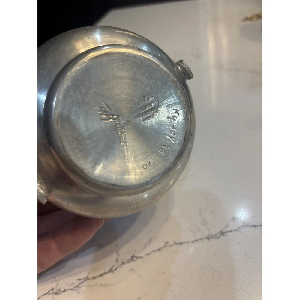 Pewter Sugar Bowl Creamer Two Handled Cup Serving